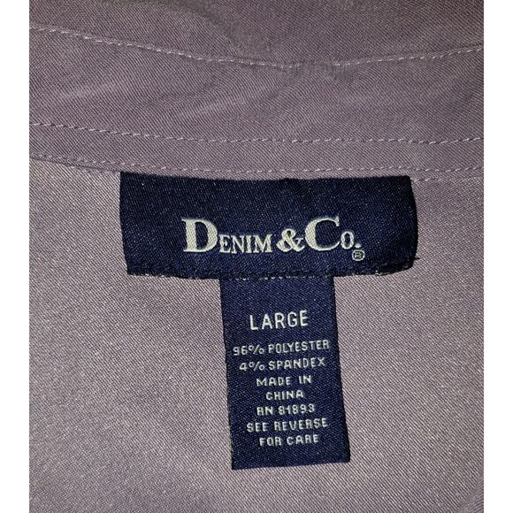 Denim & Co. Vintage Dark Lilac Sleeveless Vest – Sz L | Cottagecore Layering - Picture 6 of 7